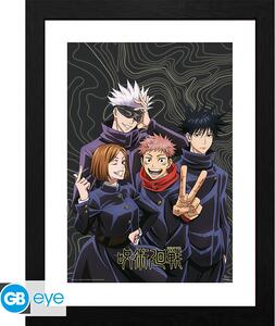 Inramad poster Jujutsu Kaisen - Team Picture