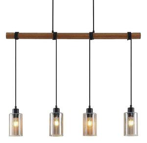 Emavi Taklampa Black/Smoke/Wood - Lindby