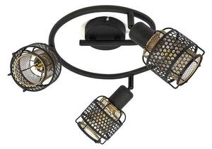 Eudoria 3 Round Plafond Black/Gold - Lindby