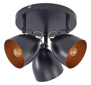 Fintja 3 Round Plafond Black/Gold - Lindby