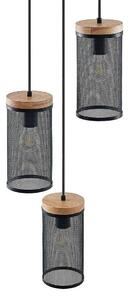 Kiriya Cluster Taklampa Black/Wood - Lindby