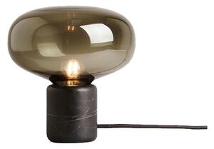 Karl-Johan Bordslampa Black Marquina/Smoked Glass - New Works