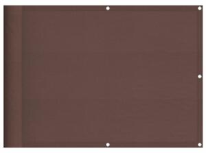 Balkongskärm brun 75x700 cm 100% polyester oxford
