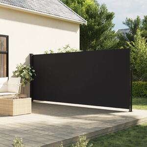 Infällbar sidomarkis svart 160x600 cm