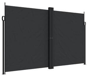 Infällbar sidomarkis 200x600 cm svart