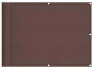 Balkongskärm brun 75x800 cm 100% polyester oxford