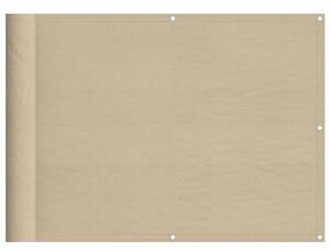 Balkongskärm beige 75x700 cm 100% polyester oxford
