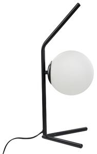 Bordslampa Vit och svart Glasskärm Järnstång 47 cm Ram Enkel Ljus Modern Design Heminredning Tillbehör Vardagsrum Beliani