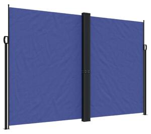 Infällbar sidomarkis blå 220x600 cm
