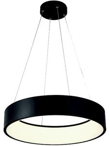 LED ljuskrona med textilsladd LED/30W/230V 3000K diameter 45 cm svart