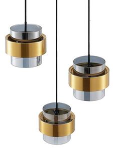 Ikibare Cluster Taklampa Black/Brass/Smoke - Lucande