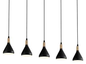 Arina Taklampa Black/Wood - Lindby