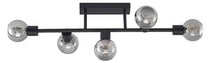 Biscala 5 Plafond Black/Smoke - Lindby