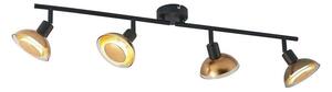 Erin 4 Plafond Black/Gold - Lindby