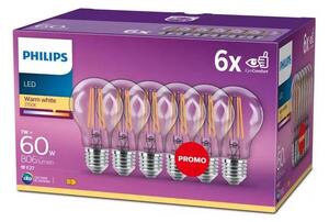 KIT 6x LED glödlampa VINTAGE Philips E27/7W/230V 2700K