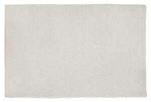 Matta Off-White Ull med Viskos 140 x 200 cm Rektangulär Handvävd Boho Beliani