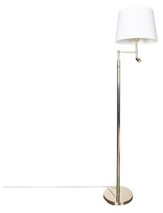 ByRydens 1988780-6509-LED golvlampa ORLANDO 1xE27/5W/230V + LED/3W vit/guld