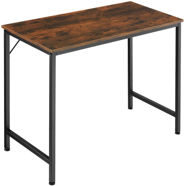 Tectake 404457 skrivbord jenkins - industriellt mörkt trä, 80 cm