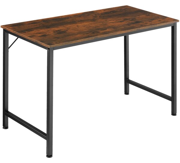 Tectake 404461 skrivbord jenkins - industriellt mörkt trä, rustikt, 120 cm