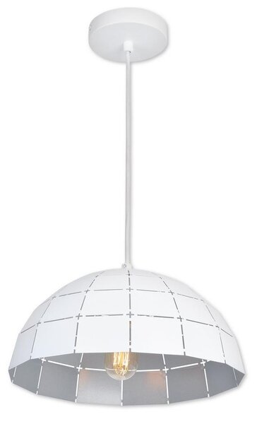 Top Light Apolo 40B - Ljuskrona med textilsladd 1xE27/40W/230V vit/silver