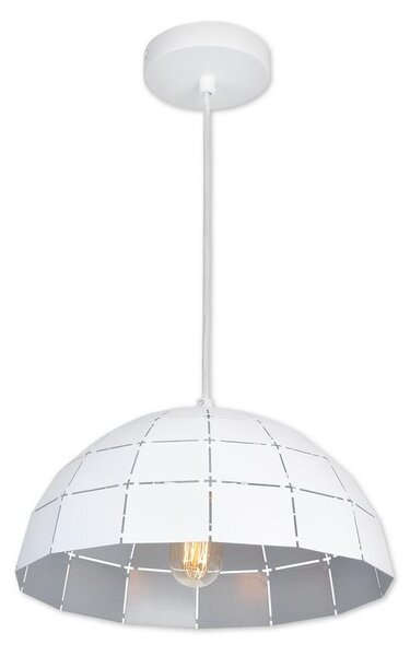 Top Light Apolo 30B - Ljuskrona med textilsladd 1xE27/40W/230V vit/silver