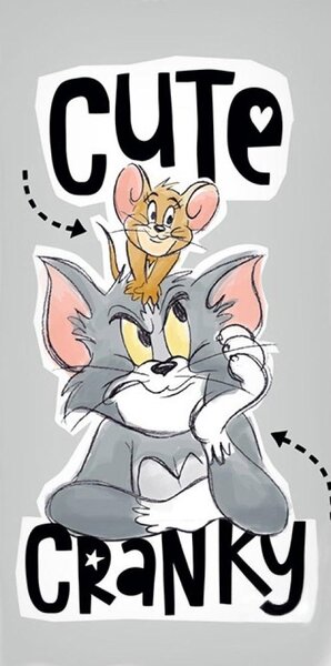 Carbotex Tom & Jerry Badlakan/Handduk 70 x 140 cm