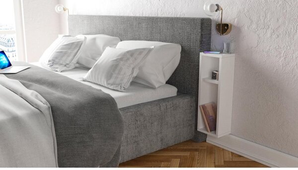 Sängbord TURRA 65x20 cm vit