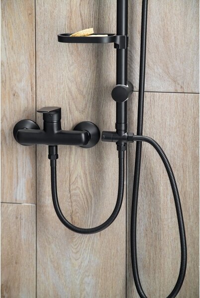 Aqualine - Dusch set KERA matt svart