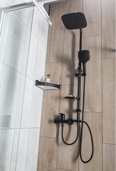 Aqualine - Dusch set KERA matt svart