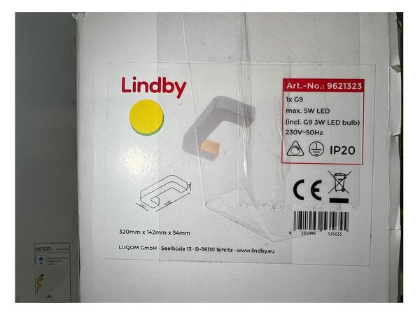 Lindby - LED Vägglampa JULIKA 1xG9/5W/230V
