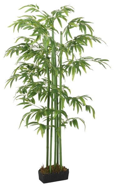 Konstväxt bambu 384 blad 120 cm grön