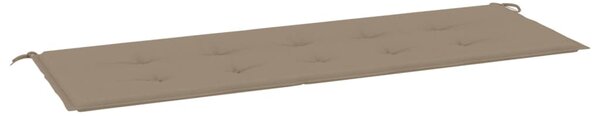 Bänkdyna för trädgården taupe 150x50x3 cm oxfordtyg