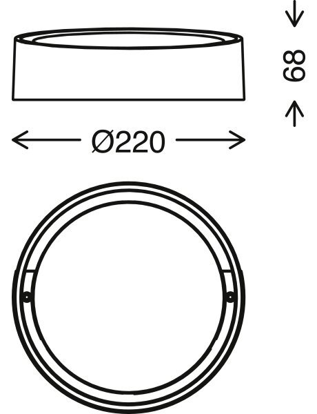 Briloner 3019-016 - LED vägglampa för utomhusbruk GENUA LED/18W/230V IP44 vit