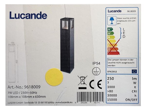 Lucande - LED-lampa för utomhusbruk NICOLA LED/7W/230V IP54