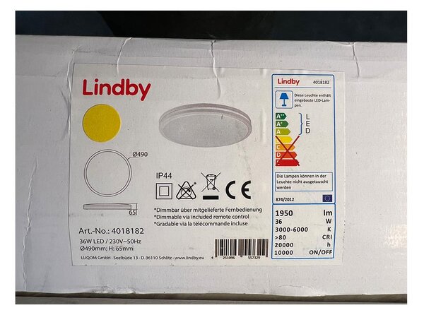 Lindby - LED Dimbar taklampa ARMIN LED/36W/230V + FK