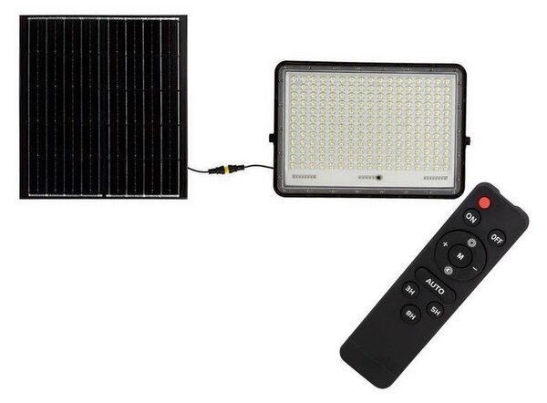LED Solcellstrålkastare utomhus LED/30W/3,2V 4000K svart + +Fjärrkontrol