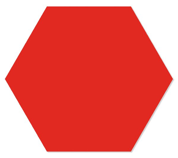 Hexagon Klinker Minimalist Röd 25x22 cm