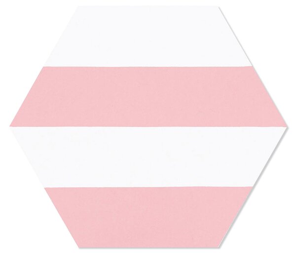 Hexagon Klinker Porto Hex 25 Rosa Linje1 25x22 cm