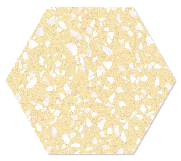 Hexagon Klinker Venice Spark Gul 25x22 cm