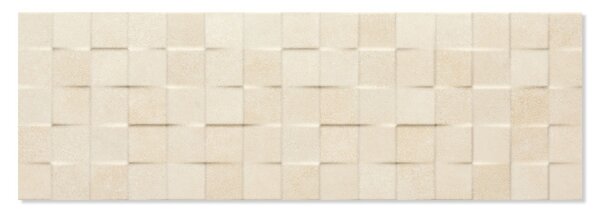 Kakel Yaiza Cubic Beige Matt-Relief 25x75 cm