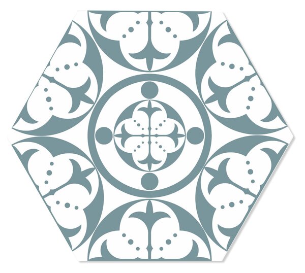 Hexagon Klinker Carnaby Blå Matt-Satin 29x33 cm