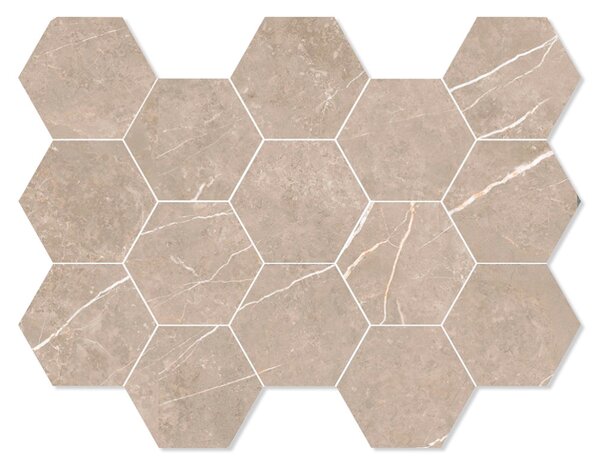 Marmor Mosaik Klinker Prestige Beige Polerad 33x23 cm