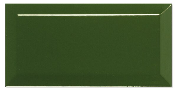 Kakel Metro Fasat Grön Blank 10x20 cm