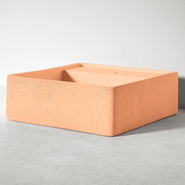 Sira Handgjorda Cement Tvättställ Dome Orange Matt 46 cm