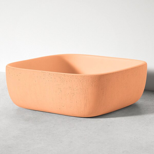 Sira Handgjorda Cement Tvättställ Isla Orange Matt 38 cm