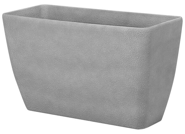 Kruka Grå Sten Blomsterkruka 74 x 32 x 45 cm Modern Minimalistisk Utomhus Inomhus Inredning Tillbehör Beliani
