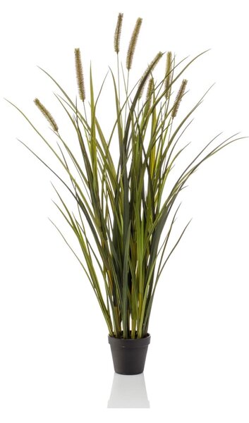 Emerald Konstväxt Cattails Grass i kruka 100 cm