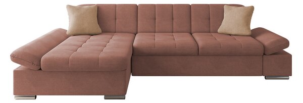 Djerra Soffa med Divan 3-sits - Rosa/Beige