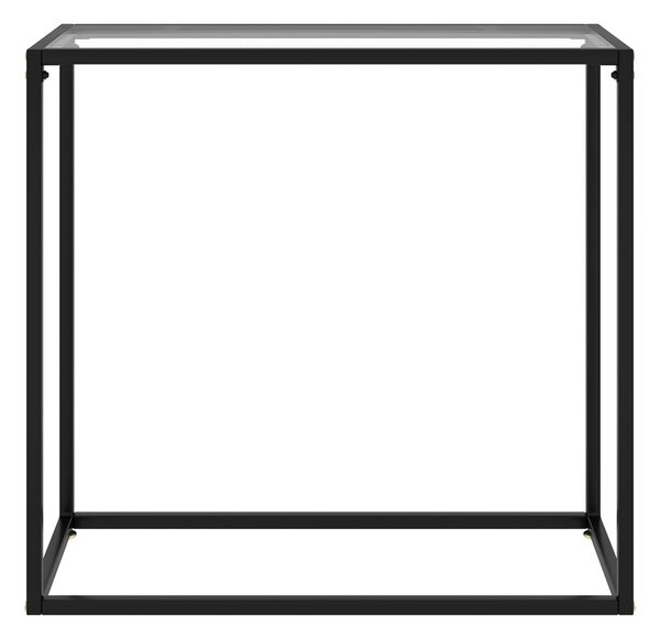 Konsolbord transparent 80x35x75 cm härdat glas - Transparent