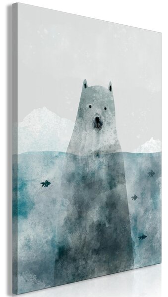 Canvas Tavla - Polar Bear Vertical - 40x60